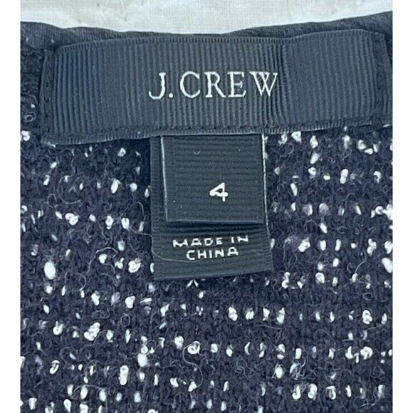 J. Crew Woman's Sz 4 Black Tweed Sleeveless Fit and Flare Dress - Picture 5 of 8
